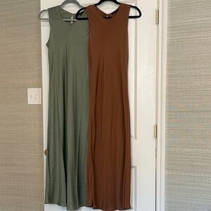 Quince washable silk dress- two for the price of one! - Green and Brown